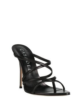Casadei Black Multi-Strap Stiletto Mule